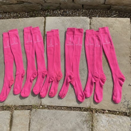 Branded compression socks with logo