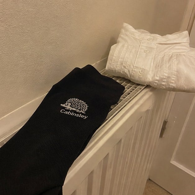 Compression socks with logo — customer photo