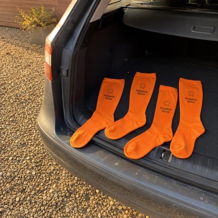 Compression socks with logo printing