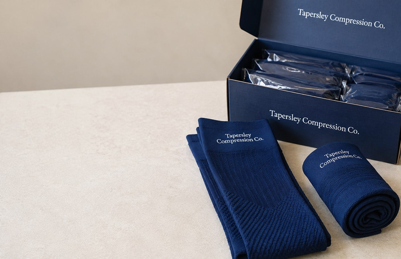 Custom printed compression socks with logo