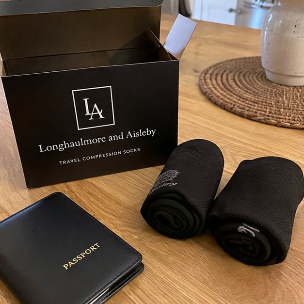 Personalized compression socks — customer photo